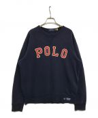 POLO RALPH LAURENポロ・ラルフローレン）の古着「アーチロゴクルーネックスウェット」｜ネイビー