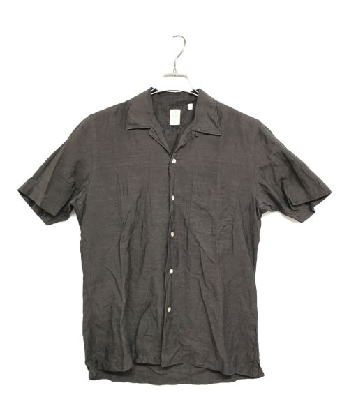 finamore（フィナモレ）finamore (フィナモレ) コットンリネンシャツ オープンカラーシャツ 開襟シャツ ブラウン サイズ:3の古着・服飾アイテム