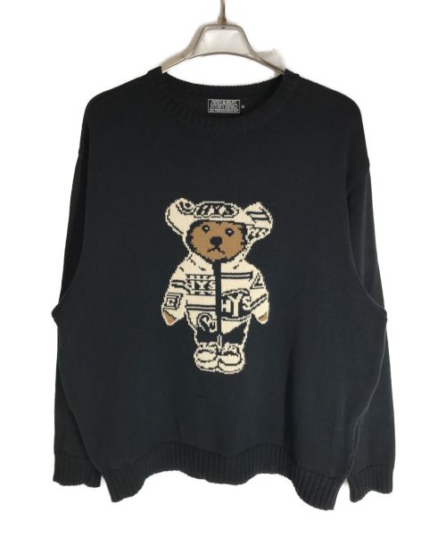 Hysteric Glamour（ヒステリックグラマー）Hysteric Glamour (ヒステリックグラマー) HYSTERIC TEDDYジャガード セーター ブラック サイズ:XLの古着・服飾アイテム