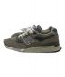 NEW BALANCE (ニューバランス) ローカットスニーカー グレー×ベージュ サイズ:26.0cm：17000円