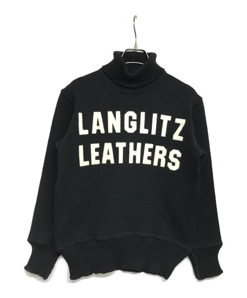 Langlitz Leathers（ラングリッツレザー）Langlitz Leathers (ラングリッツレザー) タートルネックニット dehen ブラック サイズ:Sの古着・服飾アイテム