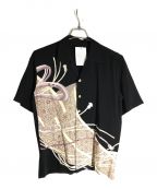 samurai alohaサムライアロハ）の古着「シルク刺繍デザインシャツ」｜ブラック