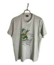 USED（ユーズド）の古着「ヴィンテージプリントTシャツ」｜グレー×グリーン