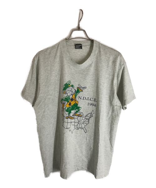 USED（ユーズド）USED (ユーズド) ヴィンテージプリントTシャツ グレー×グリーン サイズ:Lの古着・服飾アイテム