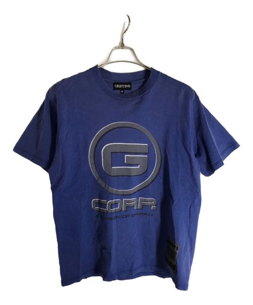 GRIFFIN（グリフィン）GRIFFIN (グリフィン) オールドプリントTシャツ ネイビー×グレー サイズ:Mの古着・服飾アイテム