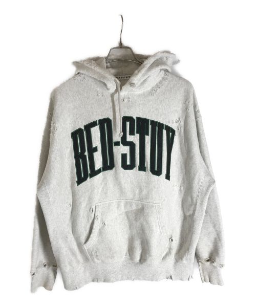 flagstuff（フラグスタフ）flagstuff (フラグスタフ) BED-STUY BORO HOODIE グレー サイズ:Lの古着・服飾アイテム