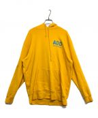 ADD FROM AMSアド フロム エーエムエス）の古着「バックロゴプリントパーカー ADD FROM AMS HOODIE」｜イエロー×ブルー