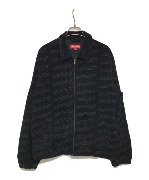 SUPREME（シュプリーム）SUPREME (シュプリーム) 18SS Debossed Logo Corduroy Jacket コーデュロイジップアップジャケット  ブラック サイズ:Mの古着・服飾アイテム