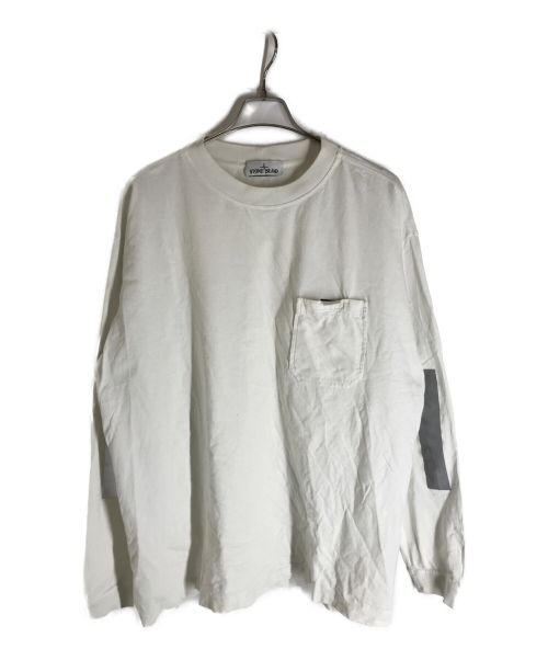 STONE ISLAND（ストーンアイランド）STONE ISLAND (ストーンアイランド) REFLECTIVE LONGSLEEVE T-SHIRT ホワイト サイズ:3XLの古着・服飾アイテム