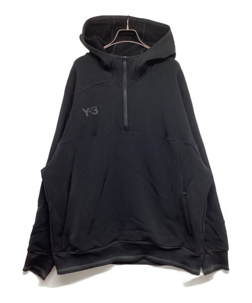 Y-3（ワイスリー）Y-3 (ワイスリー) LOGO HALF-ZIP HOODIE HM5037  ブラック サイズ:XXLの古着・服飾アイテム