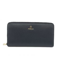 FURLA（フルラ）の古着「ラウンドファスナー長財布」｜ネイビー