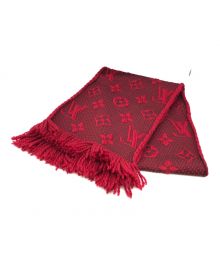 LOUIS VUITTON（ルイ ヴィトン）の古着「エシャルプ・ロゴマニア マフラー 413287」｜レッド