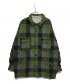 TENDERLOINテンダーロイン）の古着「T-BEAR CPO JACKET バッファローチェックCPOジャケット」｜グリーン×グレー