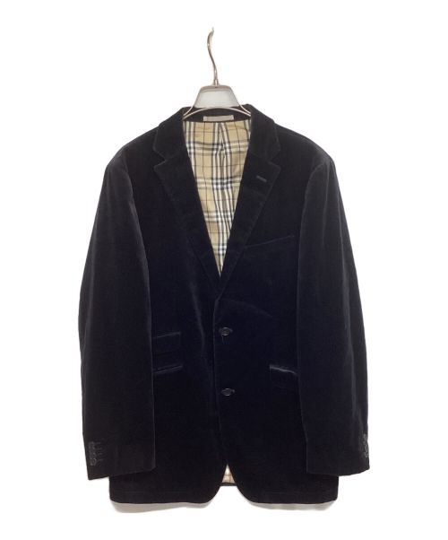 BURBERRY BLACK LABEL（バーバリーブラックレーベル）BURBERRY BLACK LABEL (バーバリーブラックレーベル) ベロアジャケット ブラック サイズ:LLの古着・服飾アイテム