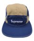 中古・古着 SUPREME (シュプリーム) CONTRAST PANEL CAMP CAP ブルー×ベージュ：7000円