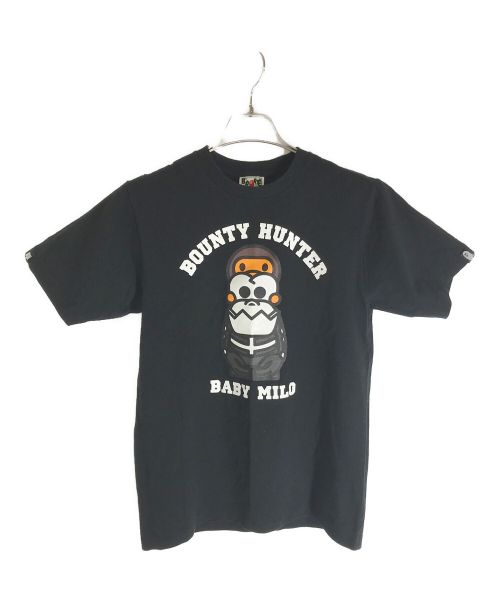 A BATHING APE（アベイシングエイプ）A BATHING APE (アベイシングエイプ) プリントTシャツ ブラック サイズ:Sの古着・服飾アイテム