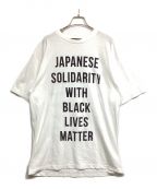 HUMAN MADEヒューマンメイド）の古着「チャリティーTシャツ　JAPANESE SOLIDARITY WITH BLACK LIVES MATTER」｜ホワイト×ブラック