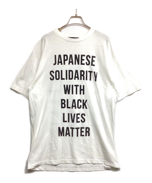 HUMAN MADE（ヒューマンメイド）HUMAN MADE (ヒューマンメイド) チャリティーTシャツ　JAPANESE SOLIDARITY WITH BLACK LIVES MATTER ホワイト×ブラック サイズ:XLの古着・服飾アイテム