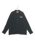 WACKO MARIA（ワコマリア）の古着「ロゴ刺繍オープンカラーシャツ 50s SHIRT L/S TYPE-3」｜ブラック