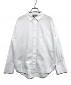 DKNYダナキャランニューヨーク）の古着「ヘムラウンドオーバーシャツ」｜ホワイト