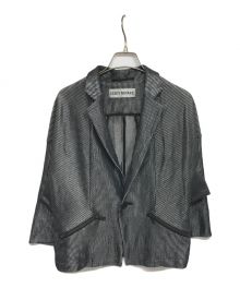 ISSEY MIYAKE（イッセイミヤケ）の古着「コットン ストライプジャケット　IM41FD501」｜ブラック