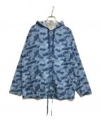 REMI RELIEF×BEAMS PLUSレミレリーフ×ビームスプラス）の古着「別注Outside Parka Camo 38-18-0445-671-90-16 アウトサイドパーカー」｜スカイブルー