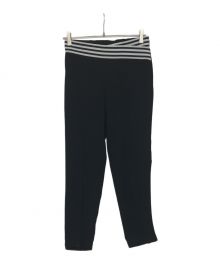 BORDERS at BALCONY（ボーダーズアットバルコニー）の古着「TAPERED PANTS BD1811-3G-06」｜ブラック