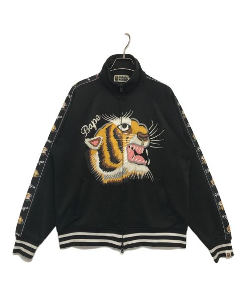 A BATHING APE（アベイシングエイプ）A BATHING APE (アベイシングエイプ) TIGER JERSEY TOP M ブラック サイズ:Mの古着・服飾アイテム