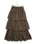 INTIMITE (アンティミテ) Fringe Check Tiered Skirt フリンジチェックティアードスカート　62330506 ブラウン サイズ:M：5000円