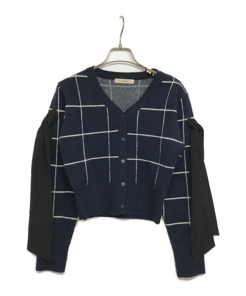 MISTREASS（ミストレアス）MISTREASS (ミストレアス) Shoulder Ribbon Cardigan　234102 ネイビー サイズ:Fの古着・服飾アイテム