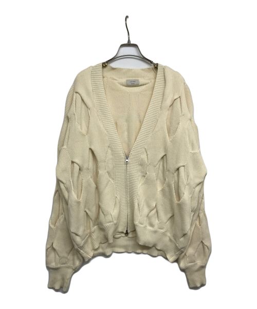 juemi（ジュエミ）JUEMI (ジュエミ) Rhombus Plated Cardigan　3510601 アイボリー サイズ:FREEの古着・服飾アイテム