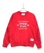 WTAPS×SUPREMEダブルタップス×シュプリーム）の古着「スウェットシャツ　21AW」｜レッド