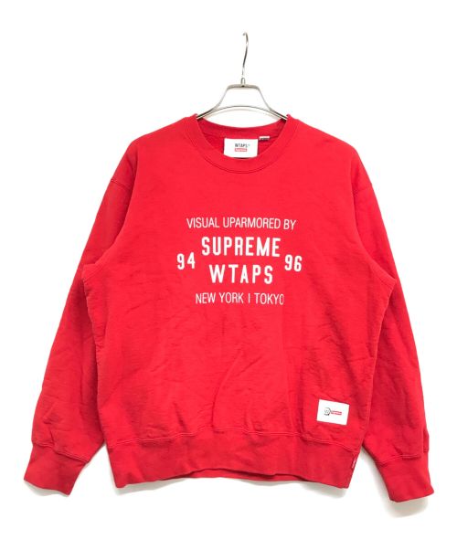 WTAPS（ダブルタップス）WTAPS (ダブルタップス) SUPREME (シュプリーム) スウェットシャツ　21AW レッド サイズ:Mの古着・服飾アイテム