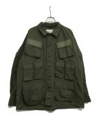 WTAPSダブルタップス）の古着「MODULAR LS SHIRT モジュラー長袖シャツ ミリタリー 192BEDT-SHM03」｜カーキ