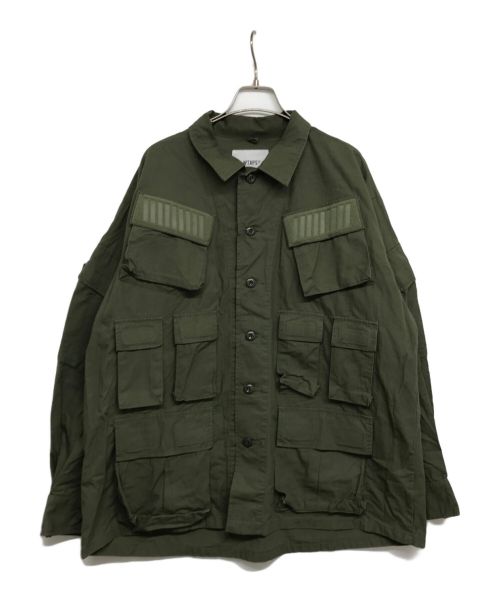 WTAPS（ダブルタップス）WTAPS (ダブルタップス) MODULAR LS SHIRT モジュラー長袖シャツ ミリタリー 192BEDT-SHM03 カーキ サイズ:Mの古着・服飾アイテム