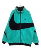 NIKEナイキ）の古着「ビッグスウッシュ リバーシブル フリース ジャケット BIG SWOOSH BOA JACKET BQ6546-301」｜グリーン×ブラック