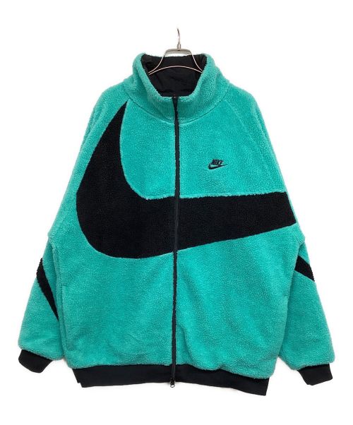 NIKE（ナイキ）NIKE (ナイキ) ビッグスウッシュ リバーシブル フリース ジャケット BIG SWOOSH BOA JACKET BQ6546-301 グリーン×ブラック サイズ:3XLの古着・服飾アイテム