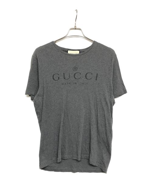 GUCCI（グッチ）GUCCI (グッチ) ロゴTシャツ 441685 グレー サイズ:Lの古着・服飾アイテム