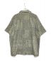 stussy (ステューシー) MIXED PATTERN JERSEY SHIRT 1140327 ミックスパターンジャージーシャツ ベージュ×ブラック サイズ:M：11000円