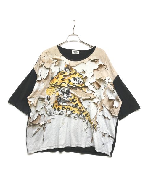 Vivienne Westwood man（ヴィヴィアン ウェストウッド マン）Vivienne Westwood man (ヴィヴィアン ウェストウッド マン) アニマルプリント Tシャツ VW-LP-85290 ブラック サイズ:FREEの古着・服飾アイテム