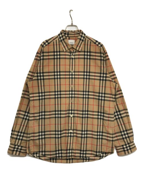 BURBERRY（バーバリー）BURBERRY (バーバリー) ノバチェック長袖シャツ 8020863 ベージュ×ブラック サイズ:Lの古着・服飾アイテム