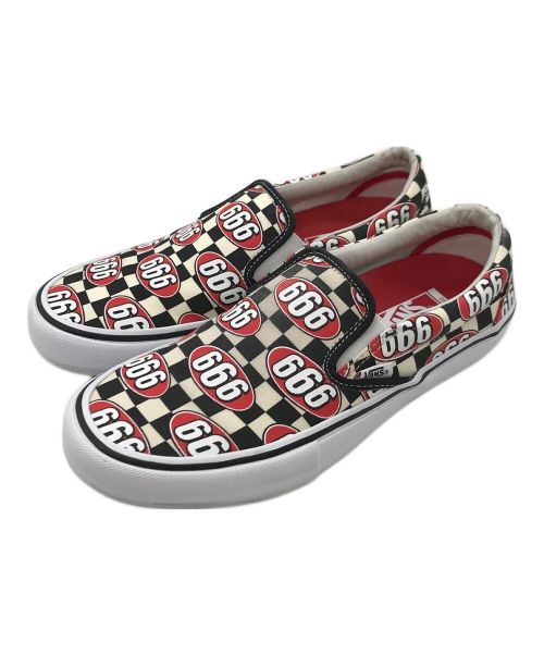 SUPREME（シュプリーム）Supreme (シュプリーム) VANS (バンズ) 666 Slip-On レッド×ベージュ サイズ:26.5CMの古着・服飾アイテム