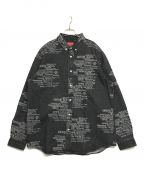 SUPREMEシュプリーム）の古着「Trademark Jacquard Denim Shirt 23SS 未使用品 総柄デニムシャツ」｜ブラック