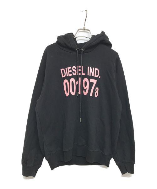 DIESEL（ディーゼル）DIESEL (ディーゼル) プリントパーカー ブラック サイズ:Sの古着・服飾アイテム