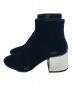 MM6 Maison Margiela (エムエムシックス メゾンマルジェラ) VELVET BOOTS 59WU0076 チャンキーヒールベルベットブーツ  ネイビー サイズ:38：17000円