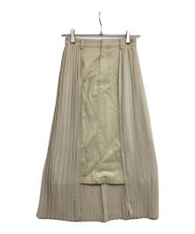 CLANE（クラネ）の古着「SIDE PLEAT SKIRT　18109-6161　20SS」｜ベージュ