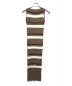 HER LIP TO (ハーリップトゥ) Cotton Striped Ribbed Knit Dress ベージュ サイズ:M：7000円