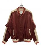 BOWWOWバウワウ）の古着「BEATLE MANIA SATIN SPORTS JACKET」｜ブラウン