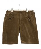 Denhamデンハム）の古着「CROSSBACK SHORTS MIJI 01-22-05-16-002 クロスバックコーデュロイショーツ」｜ブラウン