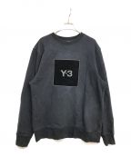 Y-3ワイスリー）の古着「SQUARE LOGO CREW SWEATSHIRT　HB3324」｜ブラック